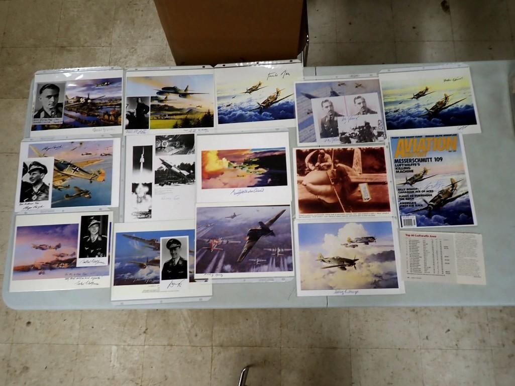 WWII German Air Force Luftwaffe Pictures and Autographs, etc. - No COAs: WWII German Air Force Luftwaffe Pictures and Autographs, etc. - No COAs All pictures are considered part of the description and should be examined carefully by bidders. Live Auctioneers is now offerin
