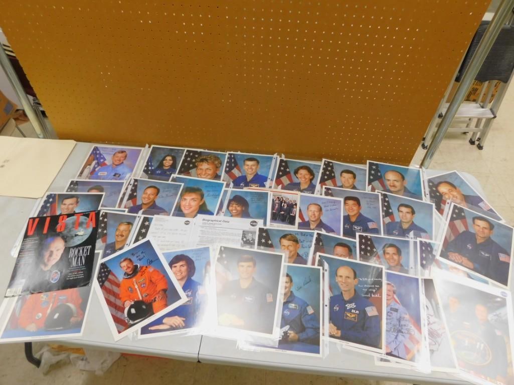 Large Lot of NASA Autographed Photos including Group 16. No COAs, some correspondence (1 of 20)
