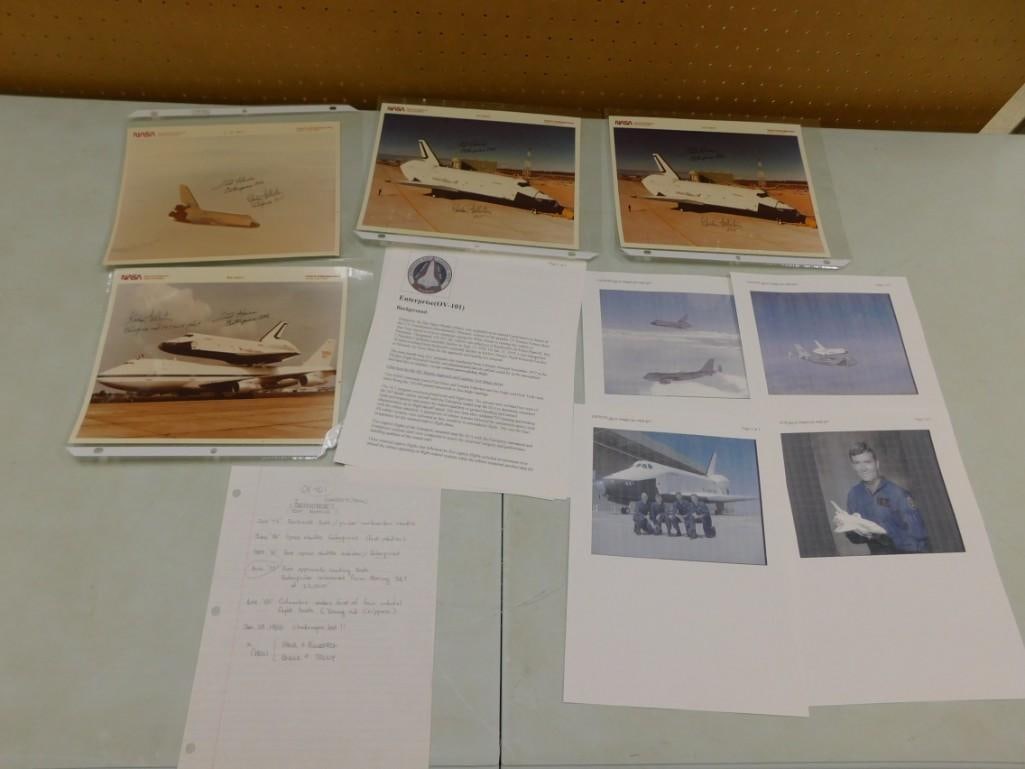 NASA Autographed Space Shuttle Enterprise Photos, plus some other ephemera, No COAs (1 of 17)