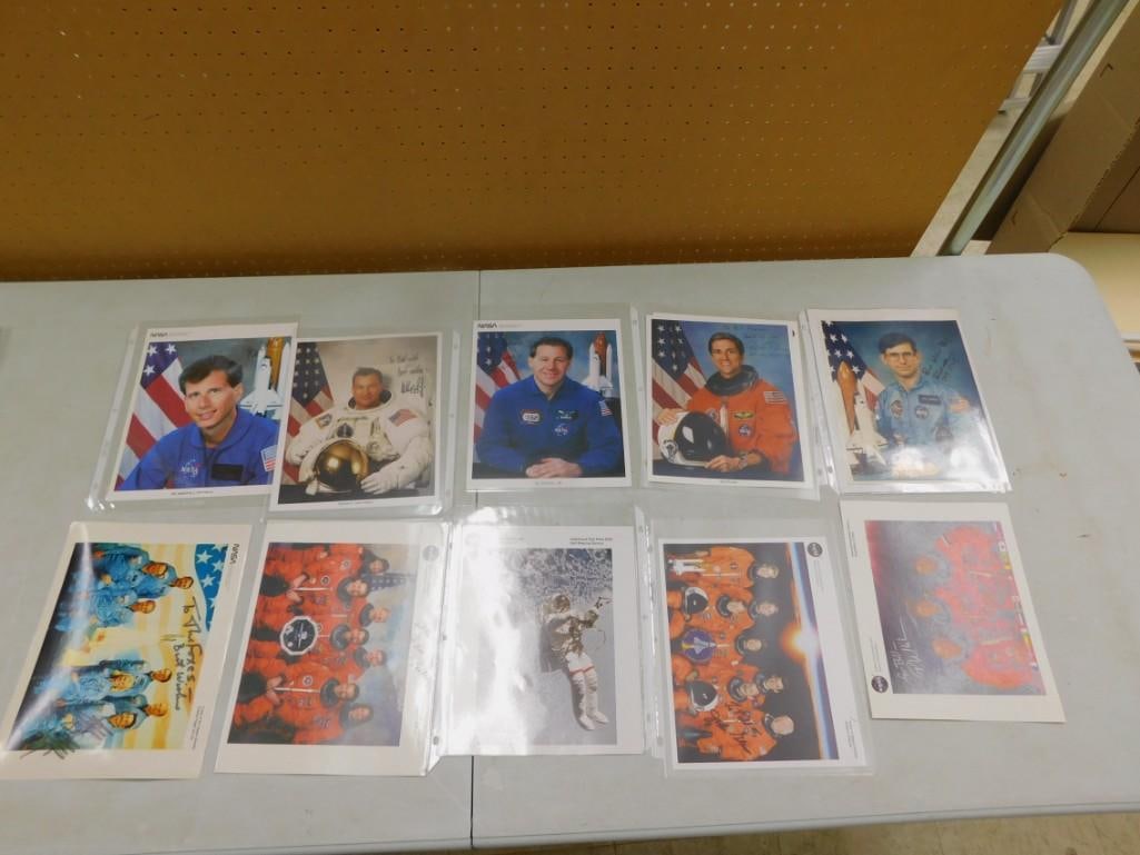 Lot of 10 NASA Crew Photos with Autographs - No COAs (1 of 12)