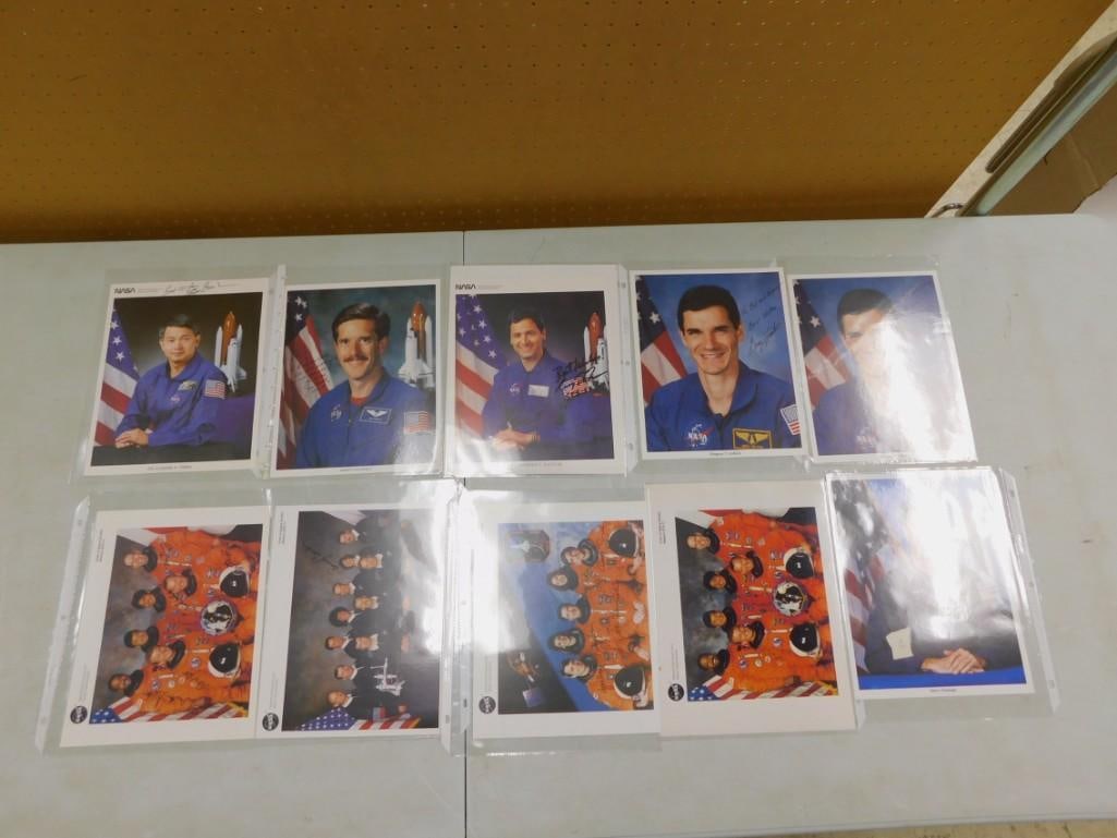 Lot of 10 NASA Crew Photos with Autographs - No COAs (1 of 10)
