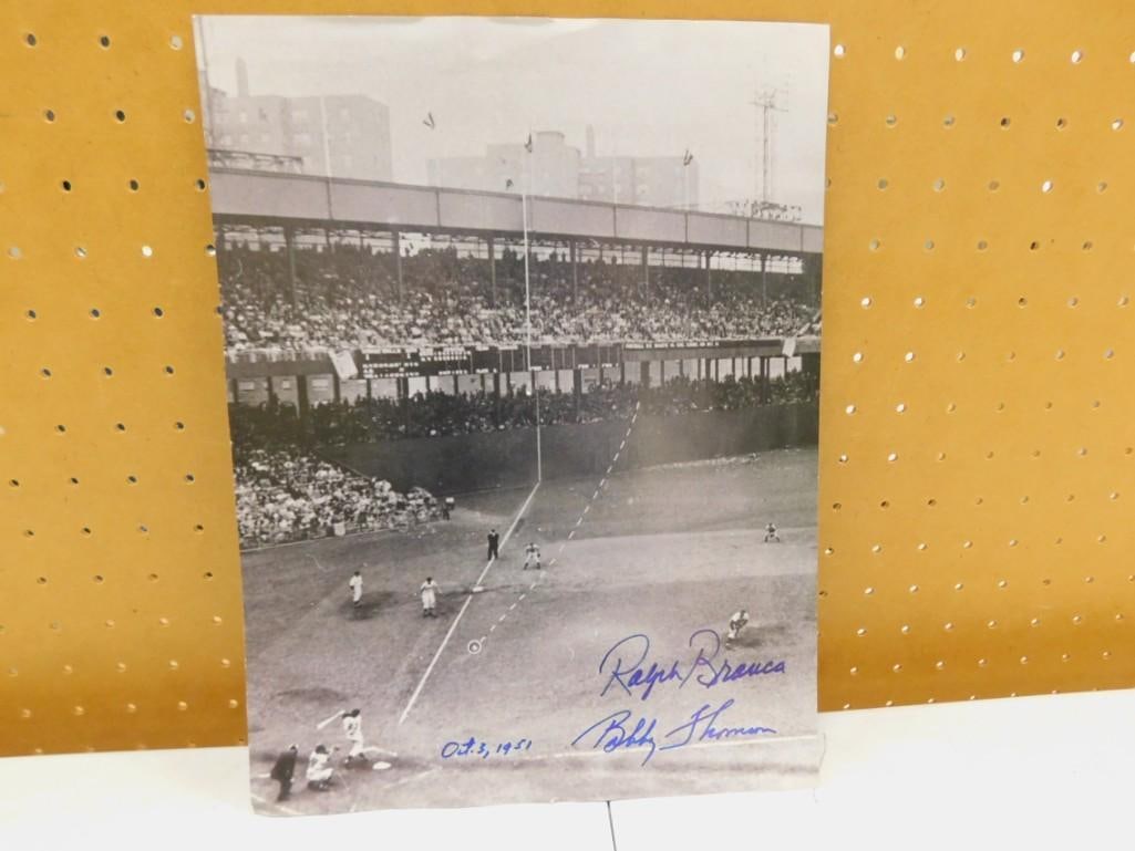 "The Shot Heard Around the World" Autographed Picture - signed by both Bobby Thomson and Ralph Branc: "The Shot Heard Around the World" Autographed Picture - signed by both Bobby Thomson and Ralph Branca - No COA All pictures are considered part of the description and should be examined carefu