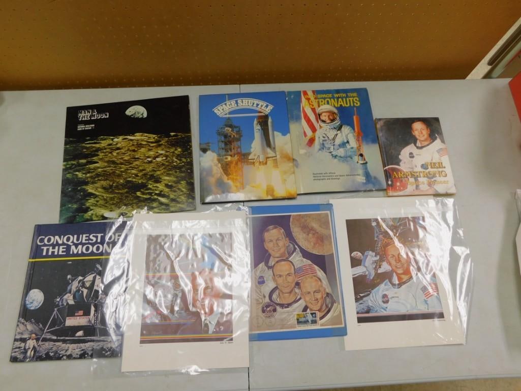Vintage Books including Neil Armstrong, Space Shuttle, Astronauts, Conquest of the Moon, etc. (1 of 10)