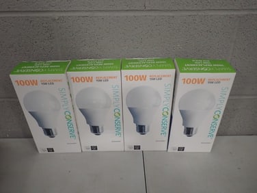4 LED Light Bulbs New in Boxes - 100 Watt Equivalent 2700K
