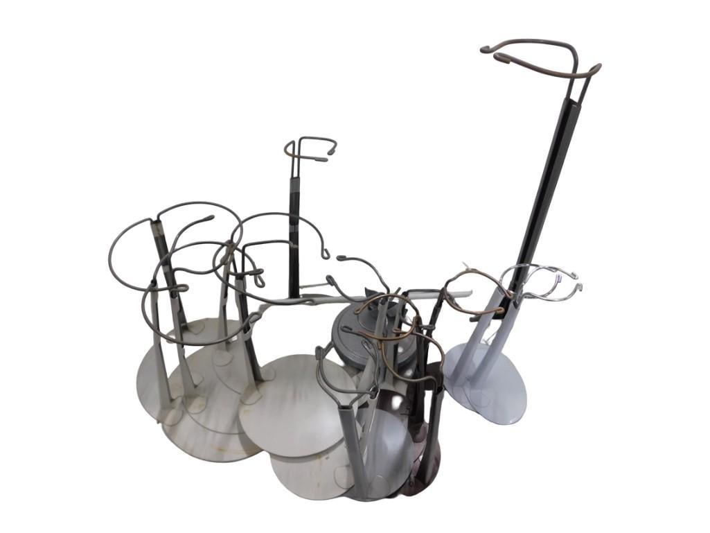 Lot of Doll Stands: Lot of Doll Stands All pictures are considered part of the description and should be examined carefully by bidders. Live Auctioneers is now offering Live Shipping through them. This is an optional pay