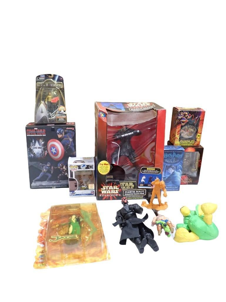 Lot of Toys incl New in Package Star Wars Darth Maul Action Figure, ArtFX+ Marvel Captain America Ci (1 of 8)