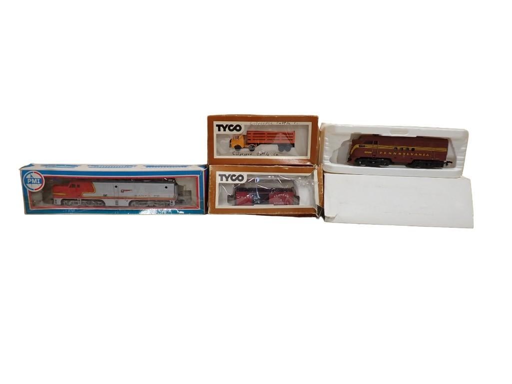 Model Trains and a Truck incl PMI Santa Fe Model Train Engine, Pennsylvania Locomotive 9506 (1 of 5)