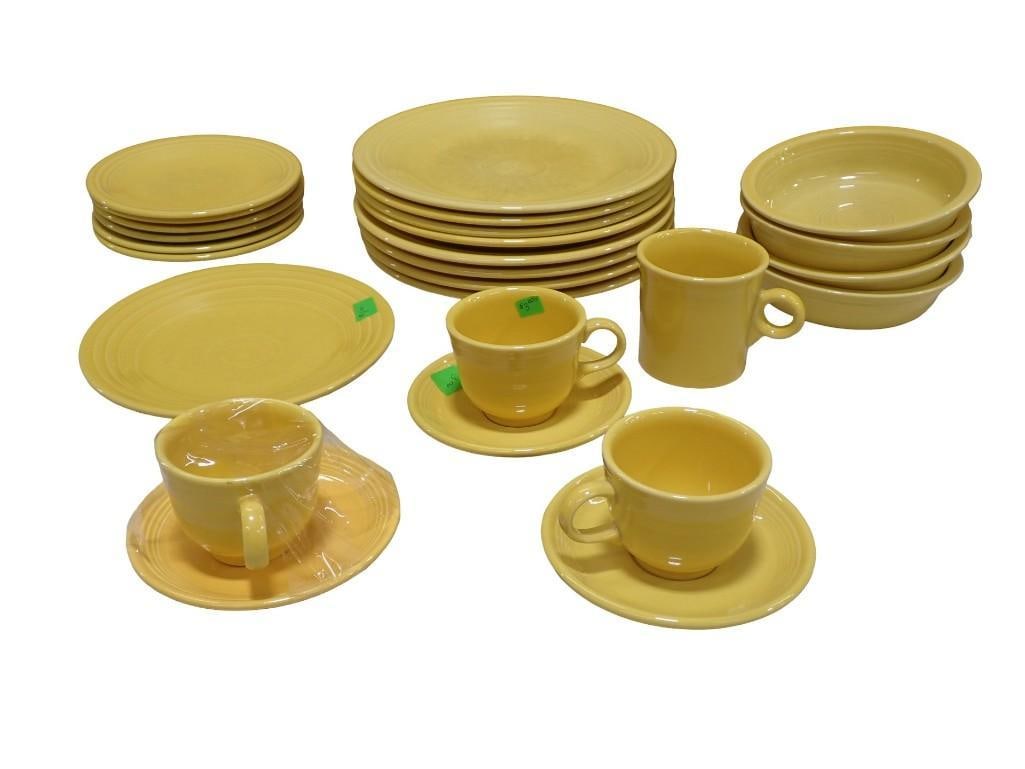 Fiestaware Yellow Dishes incl Cups, Saucers, Plates, Bowls Fiesta Ware (1 of 7)