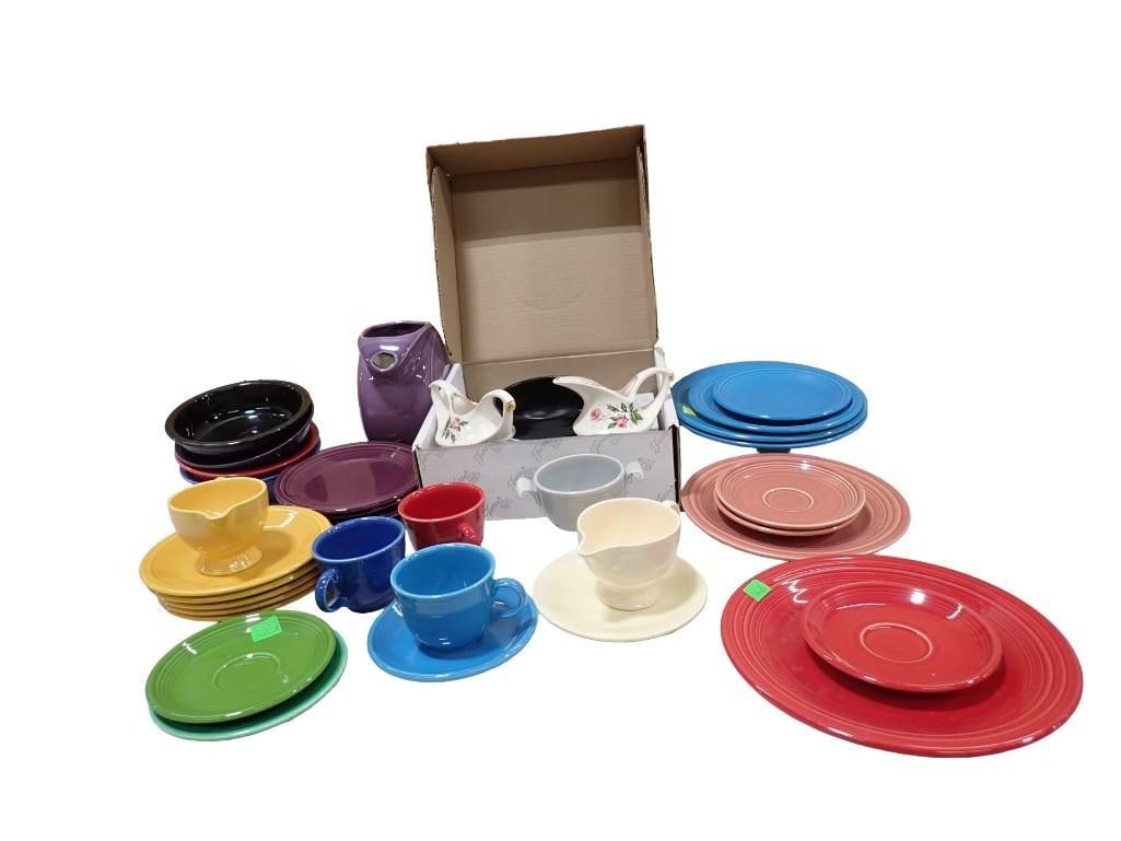 Lot of Fiestaware Dishes Assorted Colors incl Purple Disk Pitcher, Plates, Bowls, Cups, Etc (1 of 11)