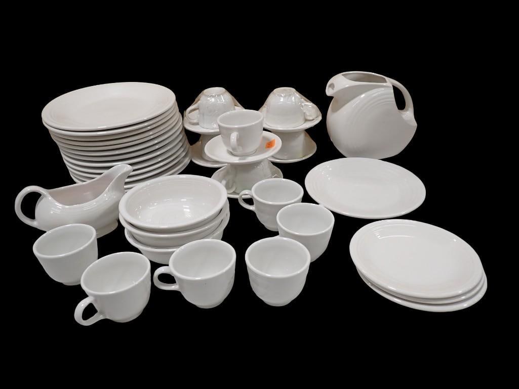 Fiestaware White Dishes incl Disk Pitcher, Gravy Boat, Cups, Saucers, Plates, Bowls Fiesta Ware (1 of 10)