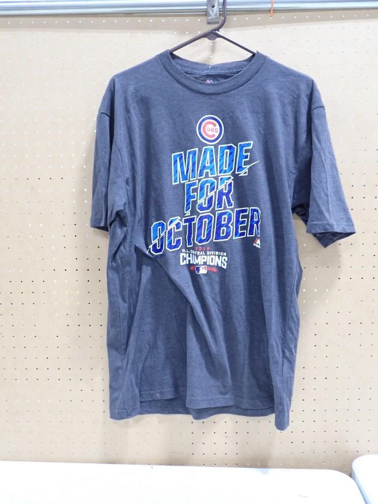 Chicago Cubs 2018 NL Central Division Champions Majestic T-Shirt New with Tags Size XL (1 of 5)