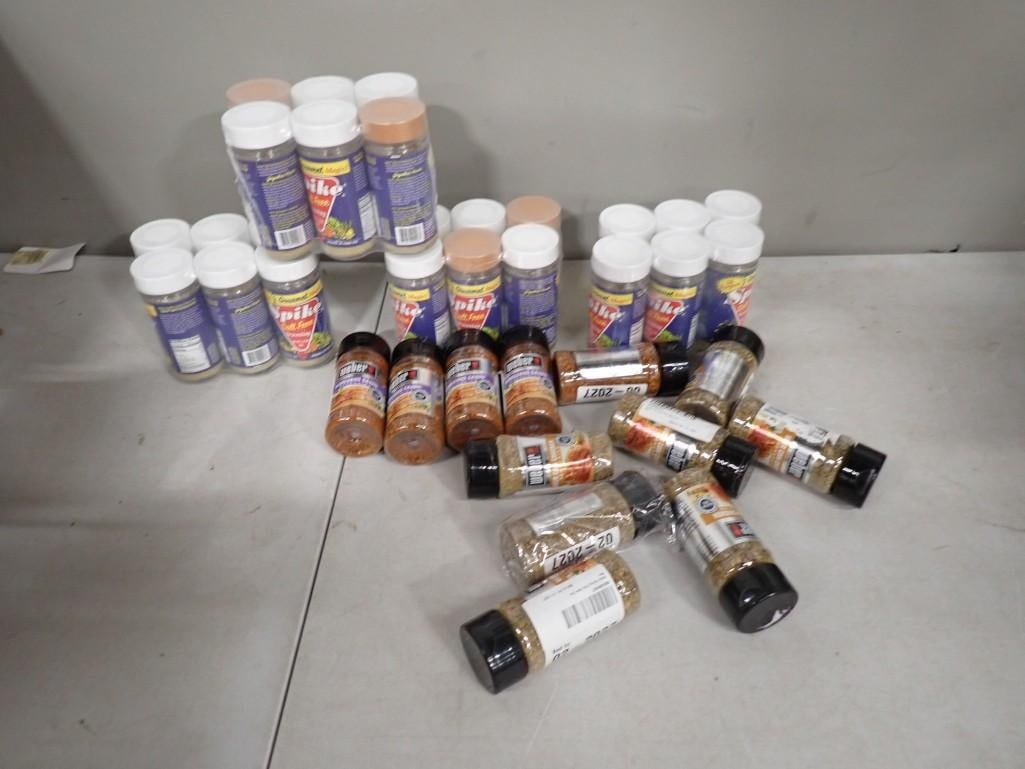 Lot of Weber N'Orleans Cajun Seasoning, Spike Salt Free Seasoning, Weber Beer Can Chicken Seasoning,: Lot of Weber N'Orleans Cajun Seasoning, Spike Salt Free Seasoning, Weber Beer Can Chicken Seasoning, etc. 36 containers All pictures are considered part of the description and should be examined c