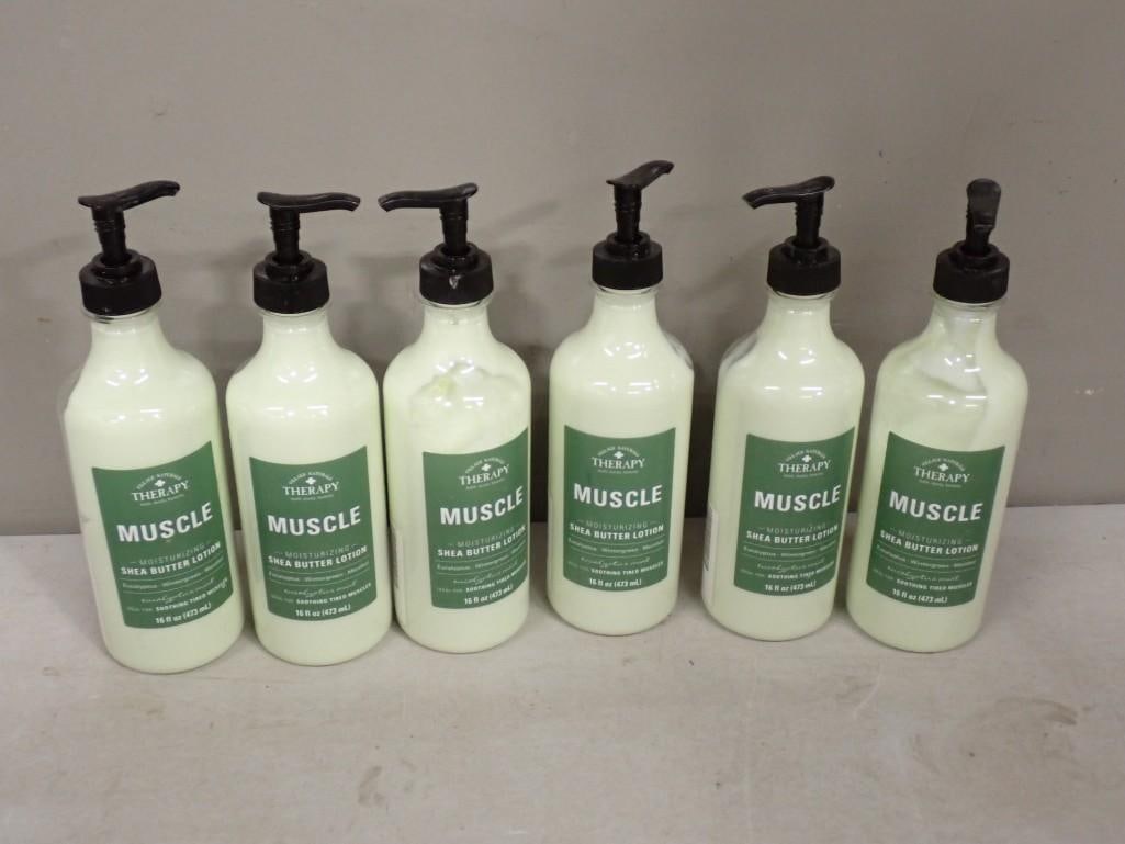 6 Bottles of Village Naturals Therapy Muscle Moisturizing Shea Butter Lotion: 6 Bottles of Village Naturals Therapy Muscle Moisturizing Shea Butter Lotion All pictures are considered part of the description and should be examined carefully by bidders. Live Auctioneers is now of