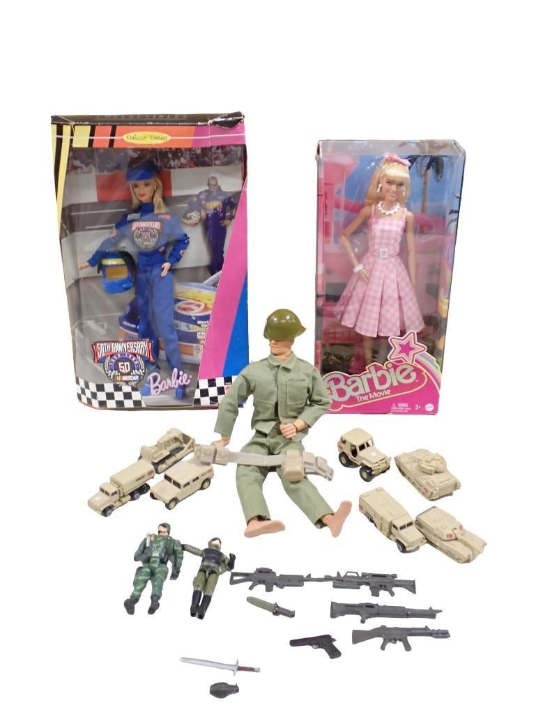 GI Joe and Barbie Lot incl GI Joe Action Figures, Vehicles, Accessories, Barbie The Movie Doll, (1 of 8)