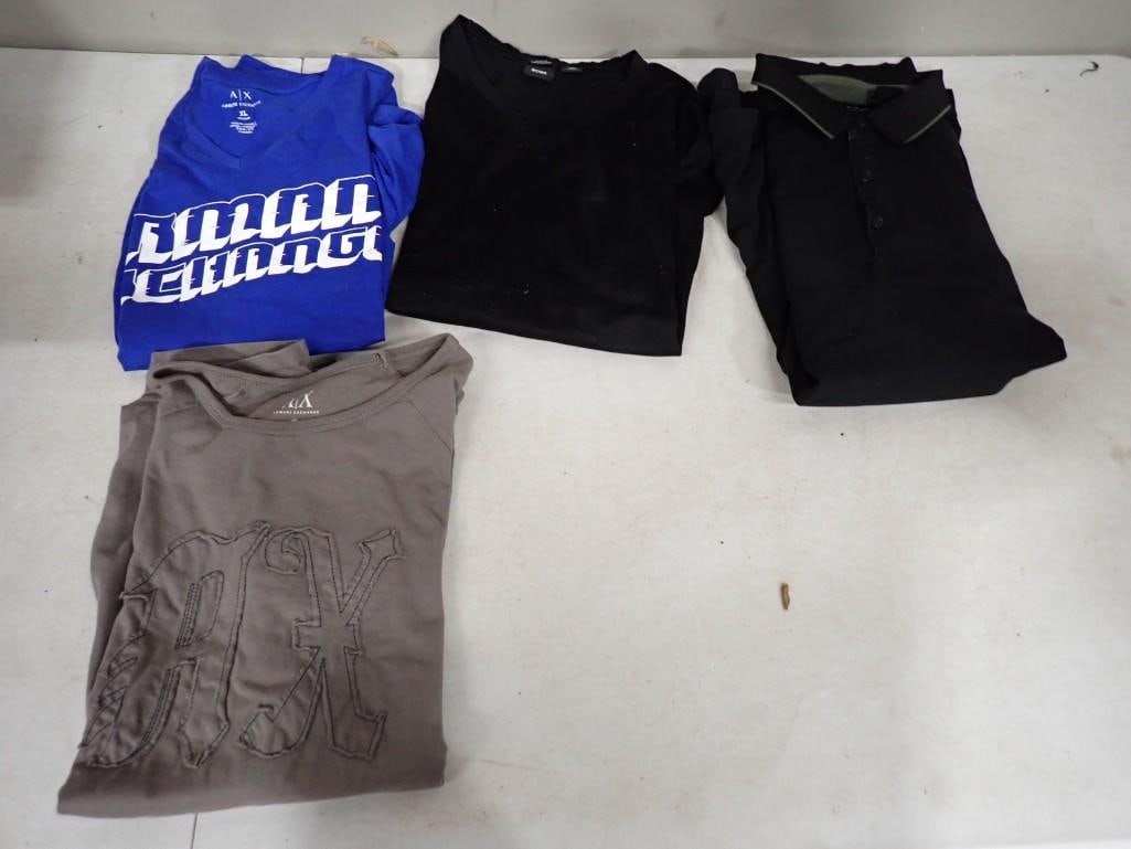 3 Armani Exchange AX and a Hugo Boss Shirt - All size XL: 3 Armani Exchange AX and a Hugo Boss Shirt - All size XL 4 shirts total All pictures are considered part of the description and should be examined carefully by bidders. Live Auctioneers is now offerin