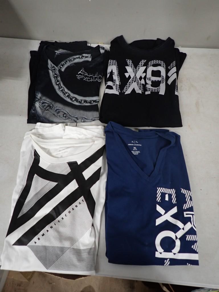 4 Armani Exchange AX Shirts - all size XL: 4 Armani Exchange AX Shirts - all size XL All pictures are considered part of the description and should be examined carefully by bidders. Live Auctioneers is now offering Live Shipping through them.