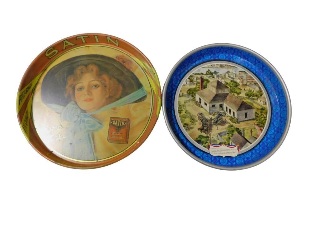 Vintage Beer Trays including Satin Turkish Cigarettes Advertising and Pabst Blue Ribbon PBR (1 of 8)