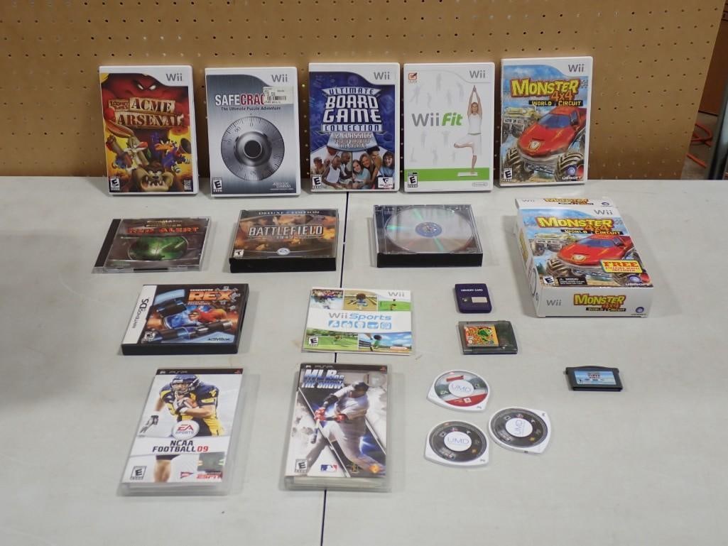 Video Game Lot including Nintendo Wii Games, Gameboy DS Games, PSP Games, etc.: Video Game Lot including Nintendo Wii Games, Gameboy DS Games, PSP Games, etc. All pictures are considered part of the description and should be examined carefully by bidders. Live Auctioneers is now
