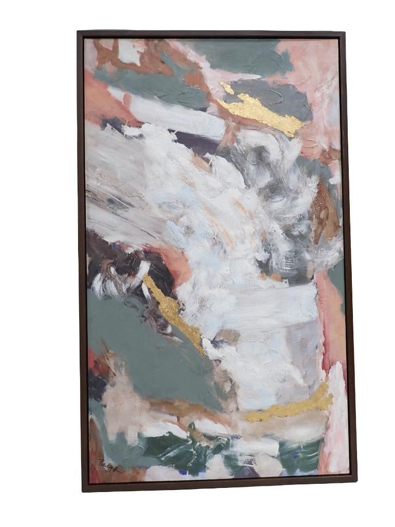 Framed Patrick St. Germain Abstract Painting - Measures roughly 49x30": Framed Patrick St. Germain Abstract Painting - Measures roughly 49x30" All pictures are considered part of the description and should be examined carefully by bidders. Live Auctioneers is now offe