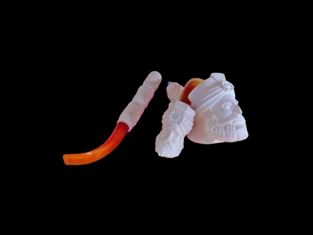2 Carved Meerschaum Pipes (1 of 5)