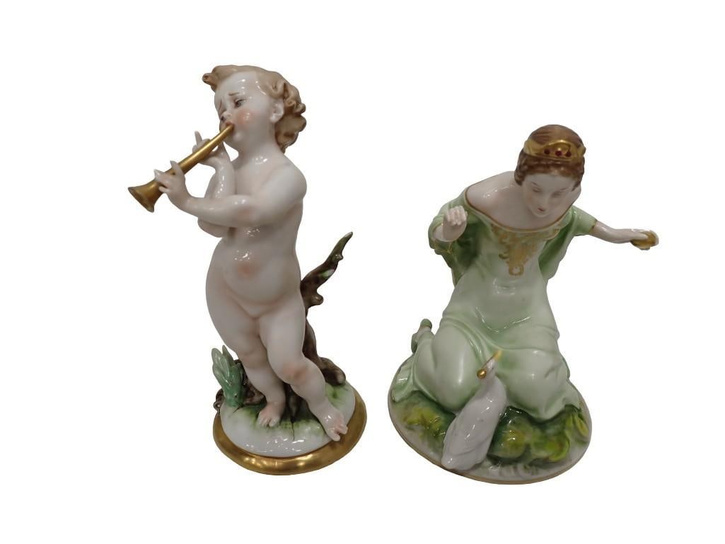 2 Vintage Porcelain Figurines incl 1 Capodimonte and 1 Rosenthal Kunstabteilung Selb: 2 Vintage Porcelain Figurines incl 1 Capodimonte and 1 Rosenthal Kunstabteilung Selb All pictures are considered part of the description and should be examined carefully by bidders. Live Auctioneers