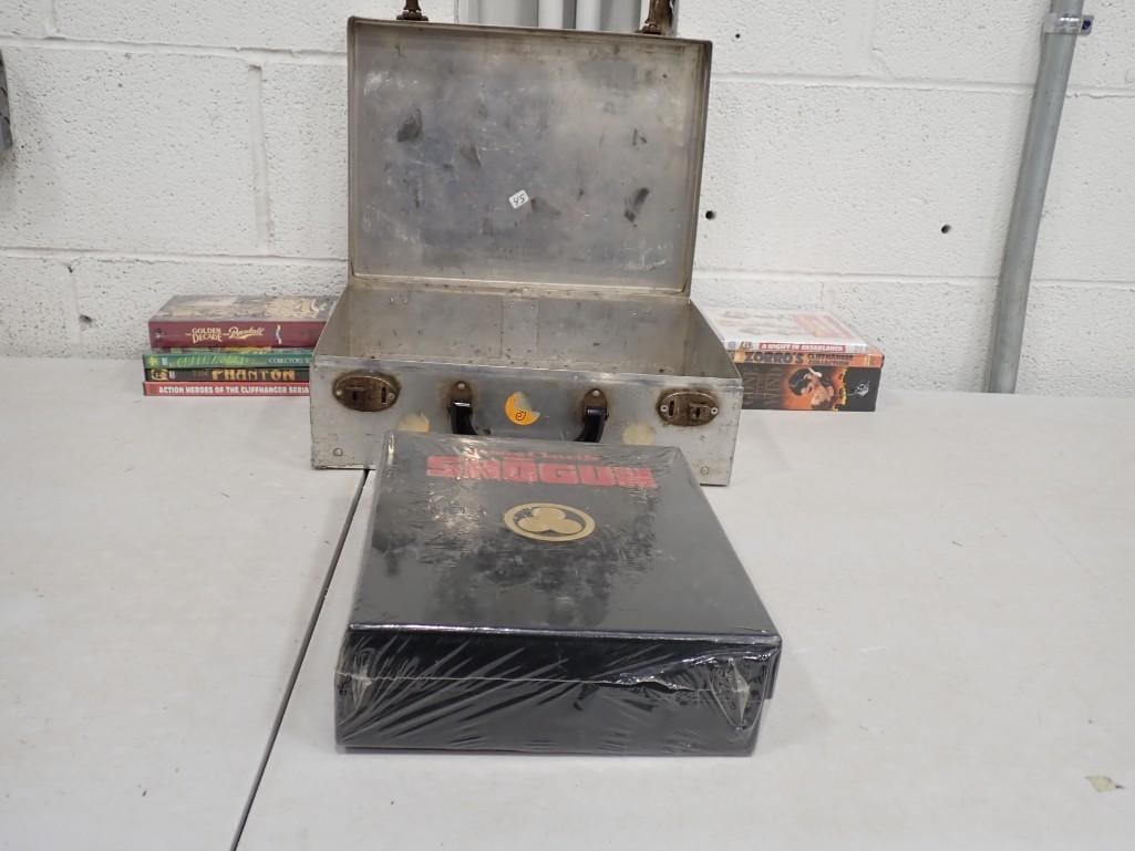 James Clavell's Shogun Book, Gone with the Wind, Zorro's Cliffhanger Collection, Green Hornet,: James Clavell's Shogun Book, Gone with the Wind, Zorro's Cliffhanger Collection, Green Hornet, Action Heroes, Baseball. DVDs / VHS plus a vintage metal case All pictures are considered p