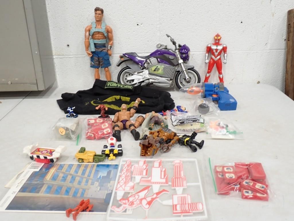Toy Lot incl Max Steel Action Figure, Power Ranger Action Figure, Max Steel Motorcycle Toy,: Toy Lot incl Max Steel Action Figure, Power Ranger Action Figure, Max Steel Motorcycle Toy, Superhero Dominoes, Other Action Figures, etc All pictures are considered part of the description and
