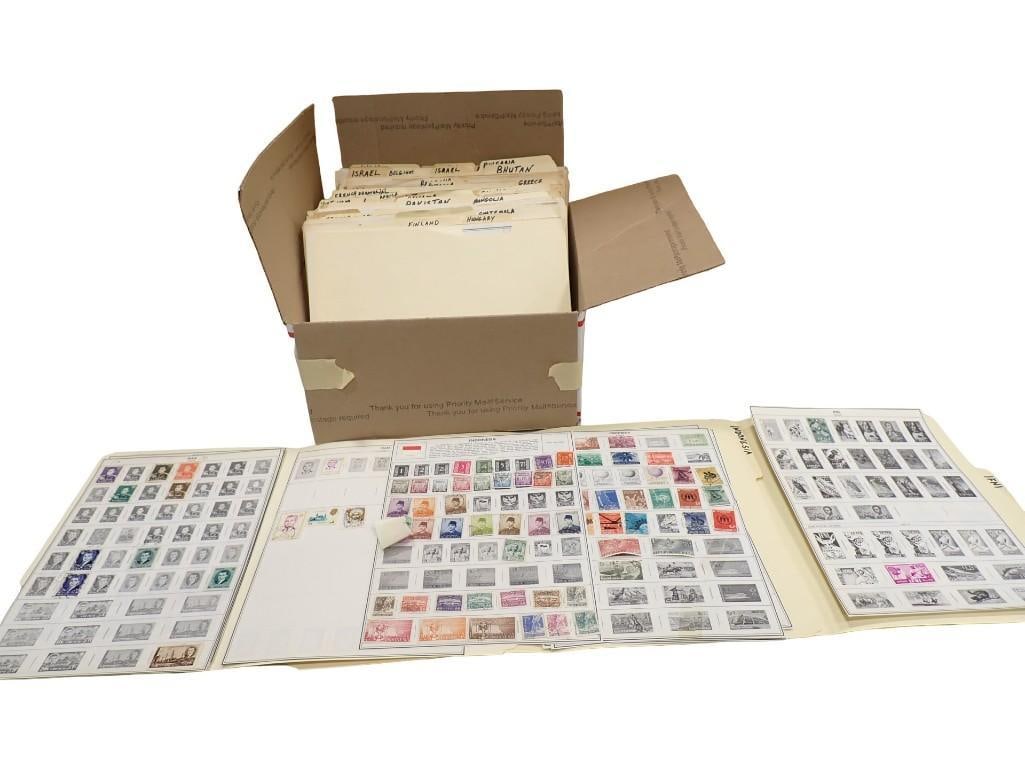 Collection of International Stamps: Collection of International Stamps All pictures are considered part of the description and should be examined carefully by bidders. Live Auctioneers is now offering Live Shipping through them. This is