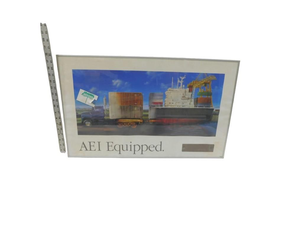 AEI Equipped Framed Advertising Print - Measures roughly 18x29" (1 of 11)