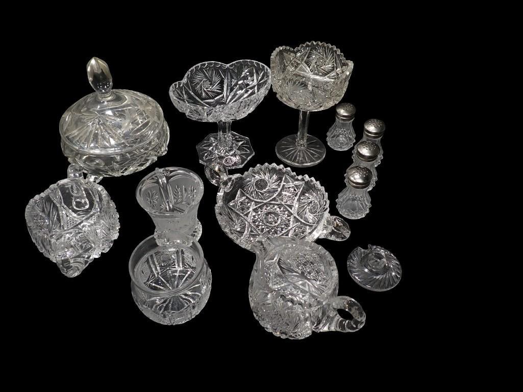 Lot of Glass and Crystal: Lot of Glass and Crystal All pictures are considered part of the description and should be examined carefully by bidders. Live Auctioneers is now offering Live Shipping through them. This is an opt