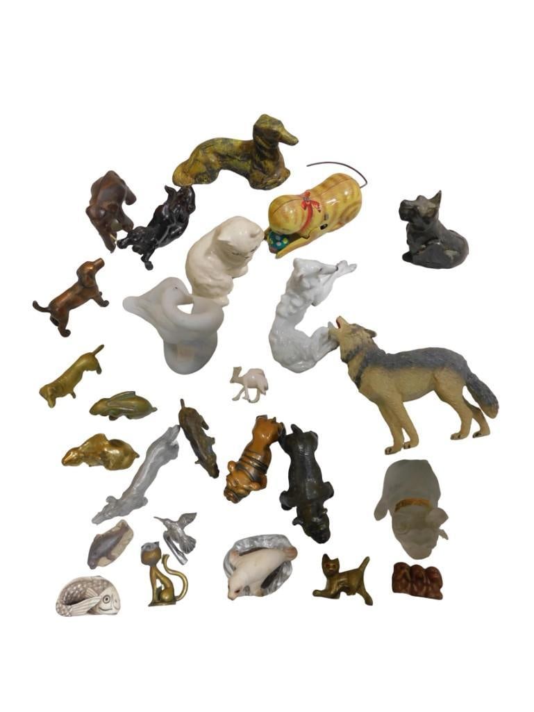Lot of Assorted Animal Figurines / Smalls including Dogs, Wolf, Cats, etc. (1 of 5)