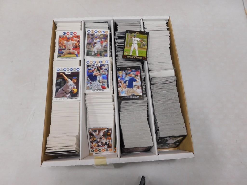 Large Flat of Baseball Cards - appears to be 2007 and 2008 Topps (1 of 5)