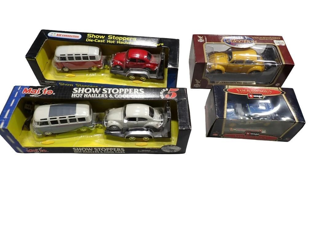 Lot of Volkswagen Beetles/Bugs and Vans including Maisto, Burago, Kid Connection, Road Legends (1 of 11)