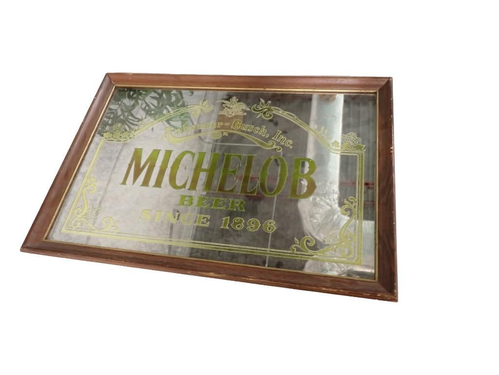 Anheuser Busch Inc Michelob Beer Bar Mirror 18" x 20" (1 of 5)