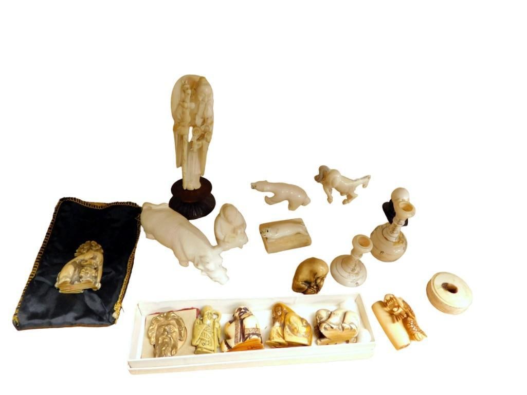 Lot of assorted figures - mostly resin. Animals, people, etc. (1 of 5)