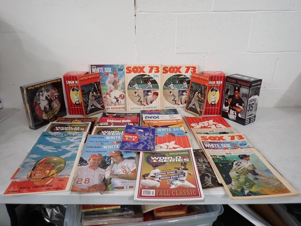 Chicago White Sox Lot including Vintage Programs including 1970's Figures, Ephemera, Plate, etc. (1 of 9)