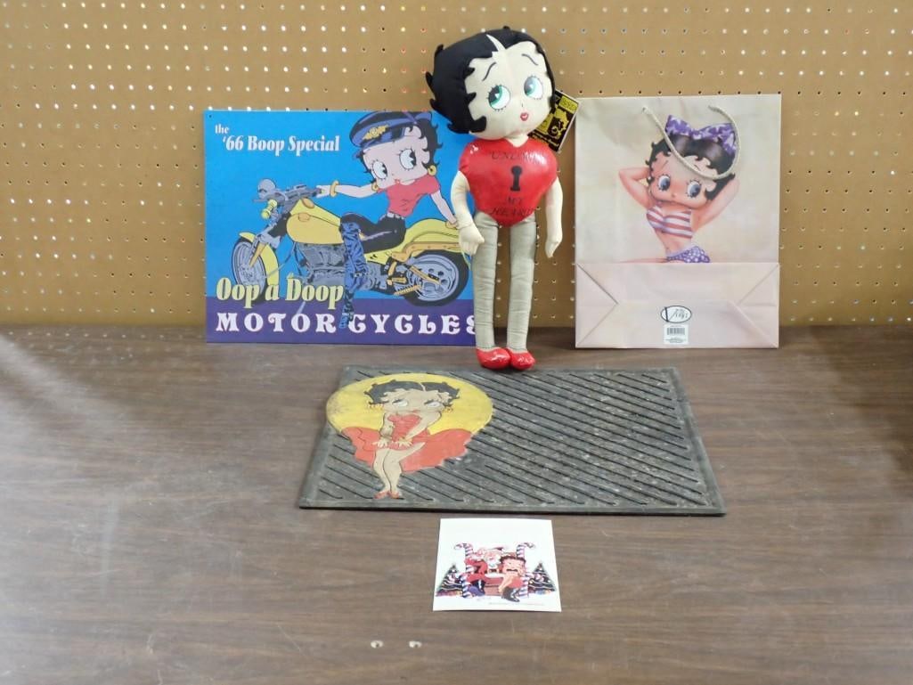 Betty Boop Lot incl Sign, Inflatable, etc: Betty Boop Lot incl Sign, Inflatable, etc All pictures are considered part of the description and should be examined carefully by bidders. Live Auctioneers is now offering Live Shipping through them. 