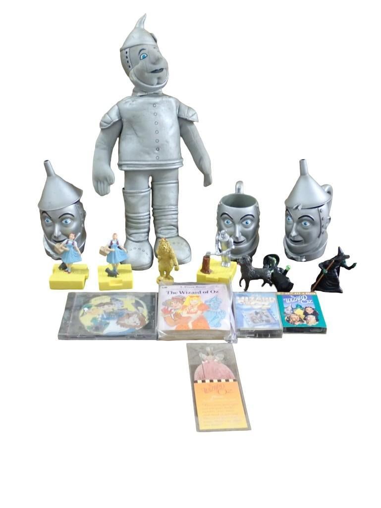 The Wizard of Oz Lot incl Tin Man Mugs, Tin Man Plush, Dorothy, Cowardly Lion, Wicket Witch Figures,: The Wizard of Oz Lot incl Tin Man Mugs, Tin Man Plush, Dorothy, Cowardly Lion, Wicket Witch Figures, etc All pictures are considered part of the description and should be examined carefully by bidder