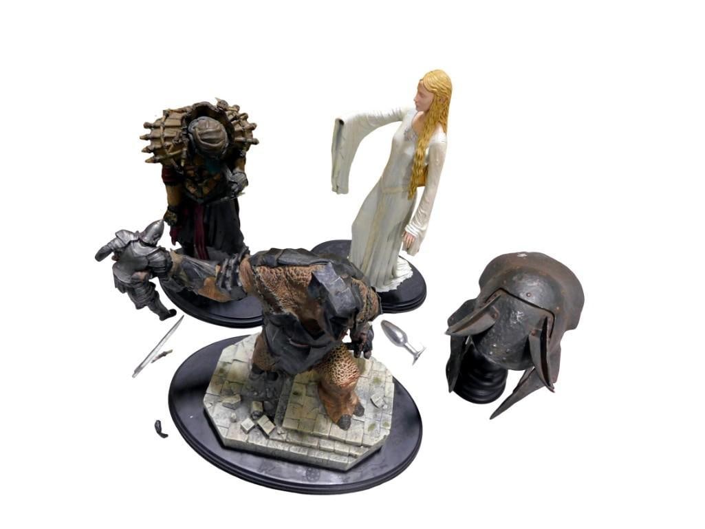 Lot of 3 Lord of the Rings Figurines - all three have some sort of damage, but they're still nice: Lot of 3 Lord of the Rings Figurines - all three have some sort of damage, but they're still nice figures. All pictures are considered part of the description and should be examined carefully by