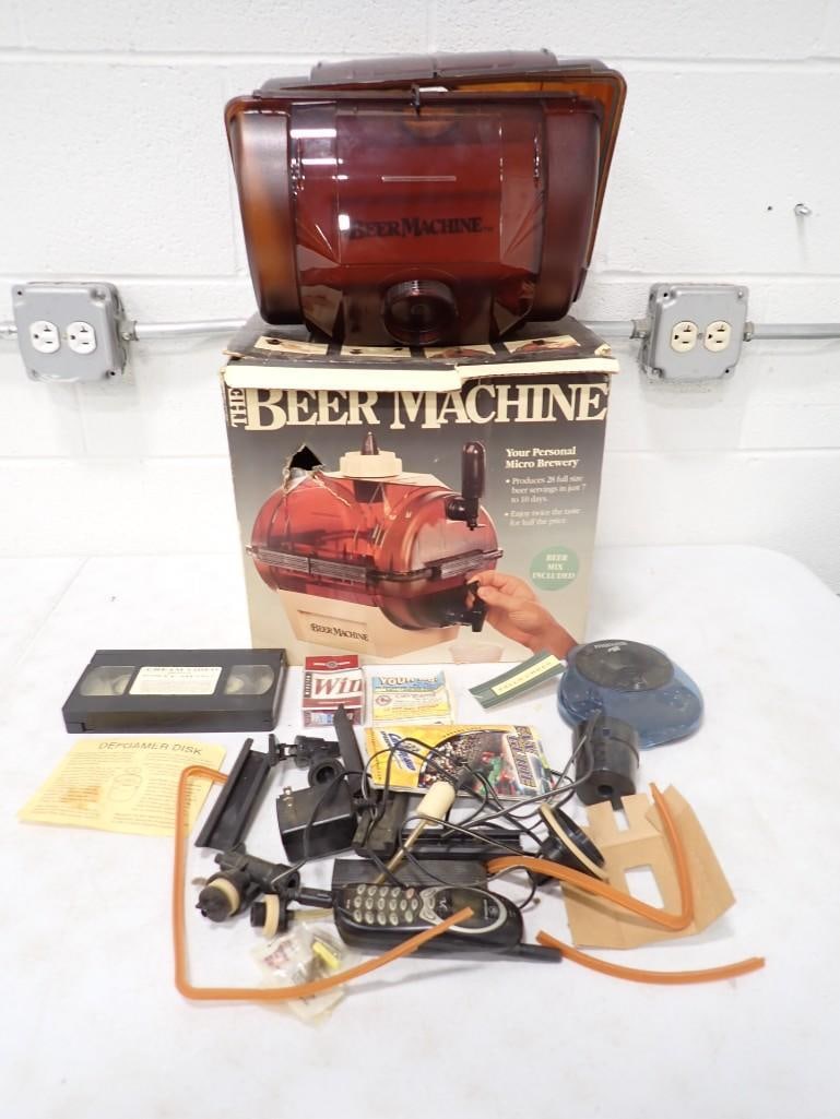 Misc Lot incl Beer Machine, Old Cell Phone, etc: Misc Lot incl Beer Machine, Old Cell Phone, etc. Cigarette package is EMPTY and has NO cigarettes. Lot includes everything shown. All pictures are considered part of the description