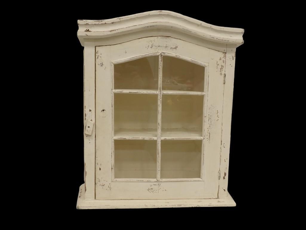 Display Cabinet or Medicine Cabinet: Display Cabinet or Medicine Cabinet. Mounts on the wall. All pictures are considered part of the description and should be examined carefully by bidders. Live Auctioneers is now offering Live Sh