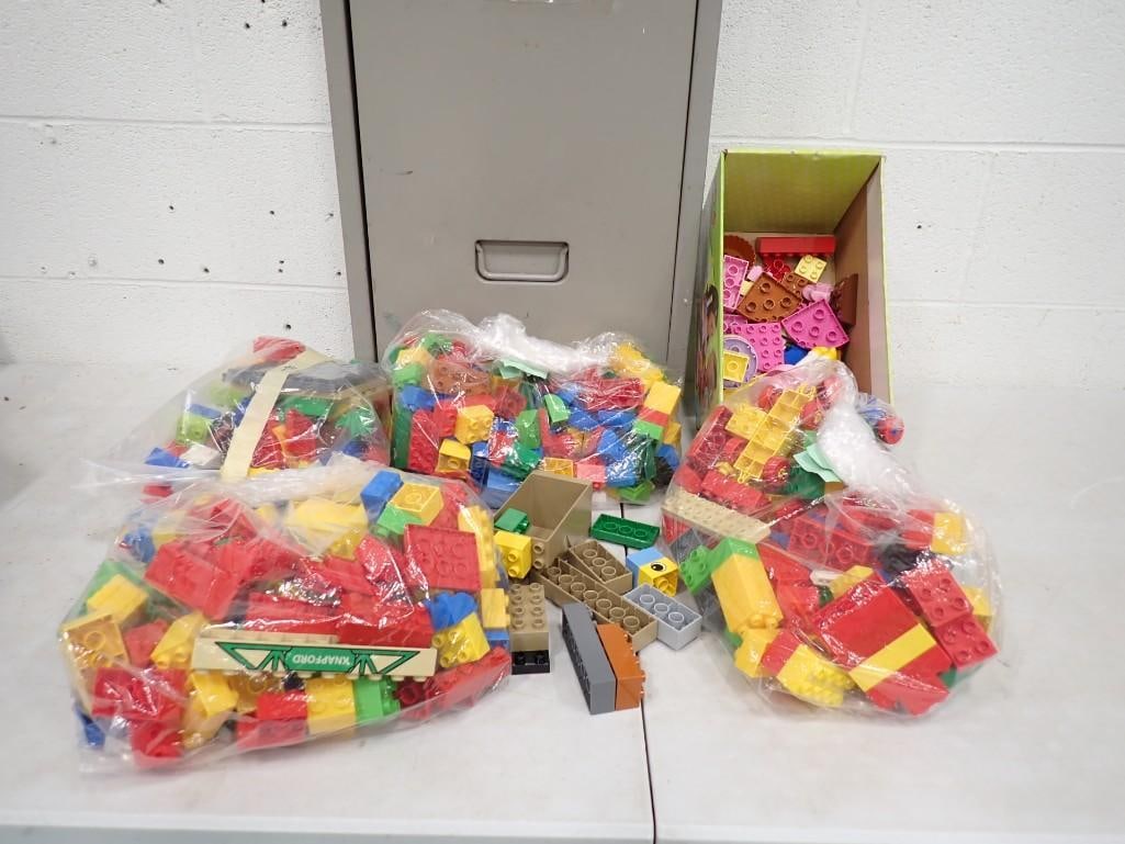 Lot of Duplo Blocks, Duplo Type Blocks, etc: Lot of Duplo Blocks, Duplo Type Blocks, etc All pictures are considered part of the description and should be examined carefully by bidders. Live Auctioneers is now offering Live Shipping