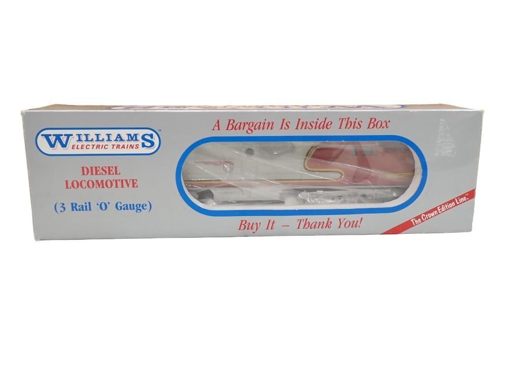 Williams Diesel Locomotive 3 Rail O Gauge Model Train Engine in Original Box The Crown Edition Line: Williams Diesel Locomotive 3 Rail O Gauge Model Train Engine in Original Box The Crown Edition Line All pictures are considered part of the description and should be examined carefully by bidders.