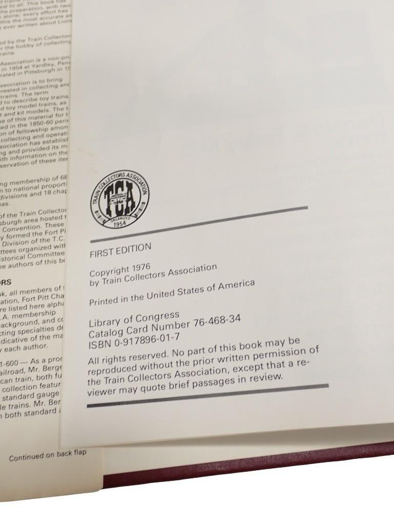 Lionel Trains Standard of the World 1900-1943 Book Donald S. Fraley M.D. Editor - 2