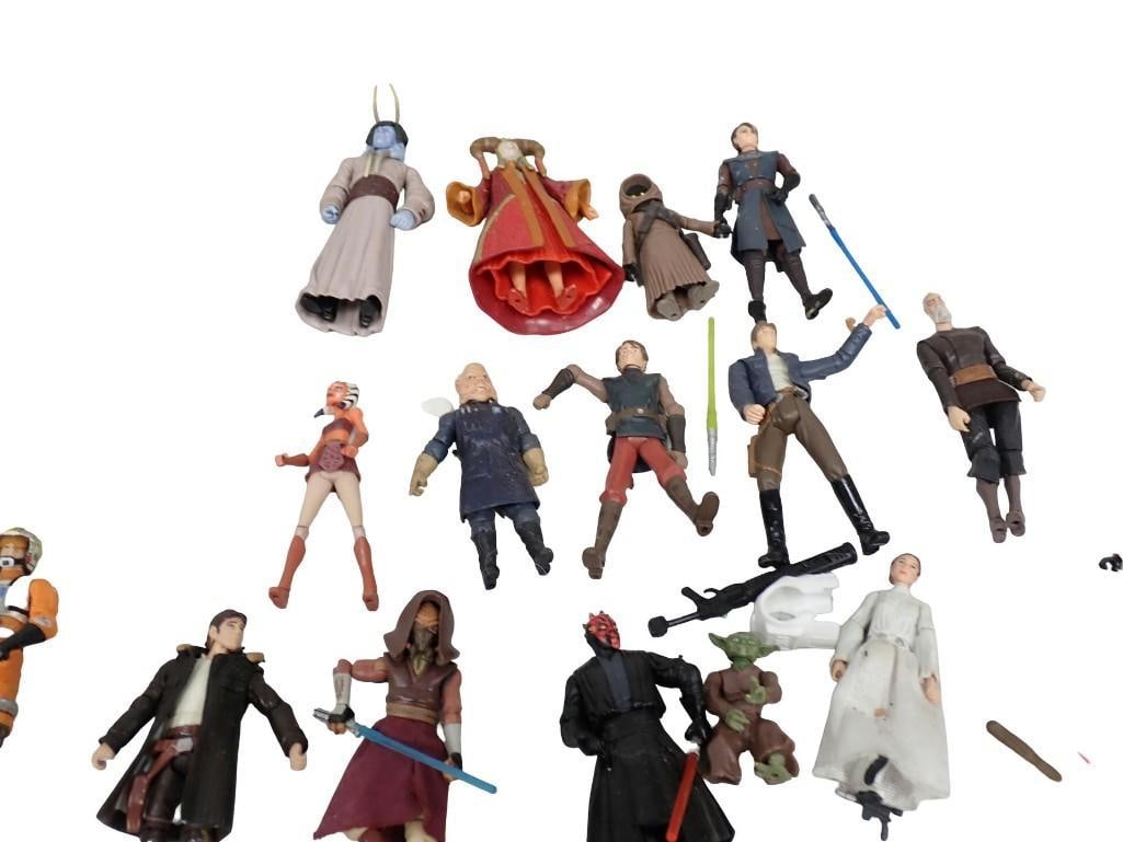 Star Wars Toy Lot including Action Figures, Millennium Falcon, Starfighter, Snowspeeder, etc - 4