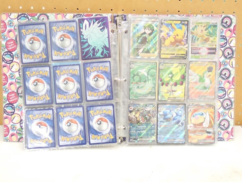 Binder Full of Pokemon Cards including 9 Pages of Ultra Rares, Secret Rares, Gold Cards, EX, GX, V,: Binder Full of Pokemon Cards including 9 Pages of Ultra Rares, Secret Rares, Gold Cards, EX, GX, V, V Max, Full Art, All pictures are considered part of the description and should be examined