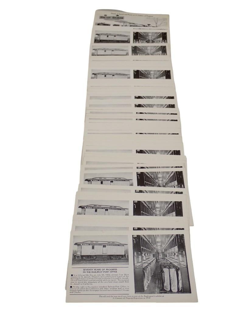 Unused RR Postcards incl 58 Seventy Years of Progress in the Railway Post Office & 5 Century of Prog: Unused Railroad Postcards incl 58 Seventy Years of Progress in the Railway Post Office and 5 Century of Progress All pictures are considered part of the description and should be examined