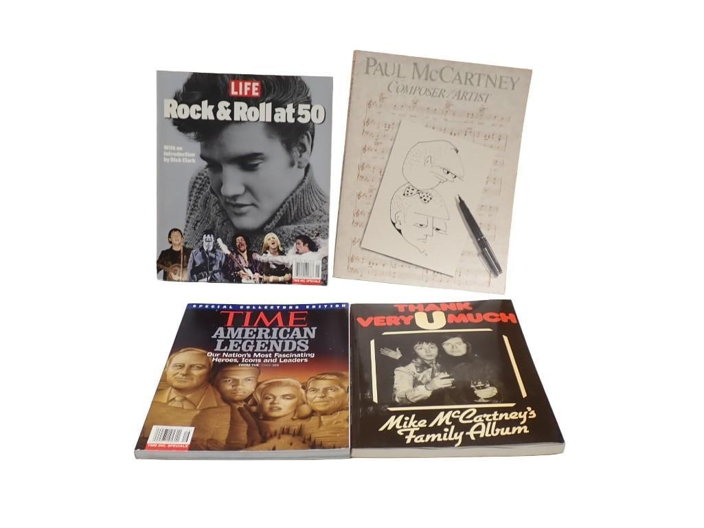 4 Books incl Paul McCartney Composer & Artist, Live Rock & Roll at 50, Time American Legends,: 4 Books incl Paul McCartney Composer & Artist, Live Rock & Roll at 50, Time American Legends, Thank U Very Much Mike McCartney's Family Album All pictures are considered part of the
