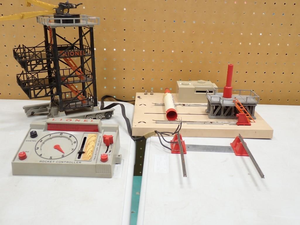 Lionel Train Accessory Lot including Rocket Launcher (with original box), Rotating Radar (1 of 6)