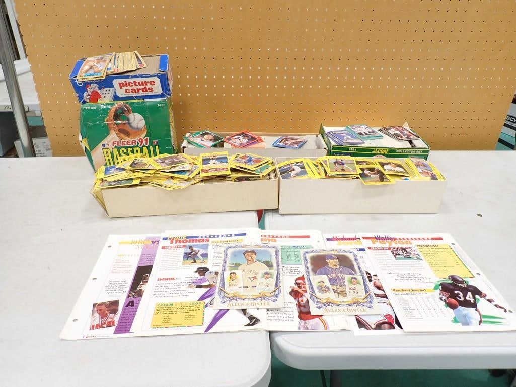 Lot of assorted Baseball Cards, ephemera, Sports Heroes Feats & Facts binder Inserts, etc. (1 of 12)